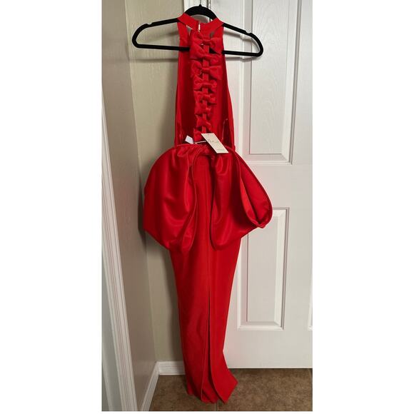 NWT Mew Mews Milada Bow Bandage Split Dress in Red Small - Picture 4 of 9